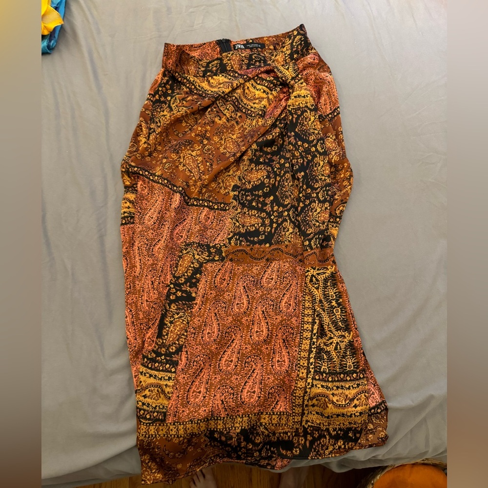 Zara women’s maxi straight pencil skirt boho, new never worn